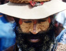 85 Painted Warrior Wearing a Felt Hat 800