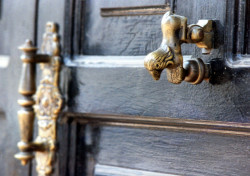 40 shiny brass lion knocker photographed in antigua  guatemala 800