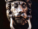 6 Polished antique lion from a door in Ouro Preta  Brazil 800