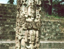 35 finely detailed mayan stela on display at honduras copan ruins